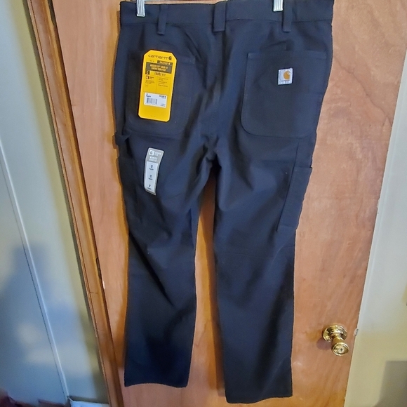 Carhartt  loose fit NWT SZ 12. rugged flex canvas work pant. Black straight leg - Picture 6 of 9
